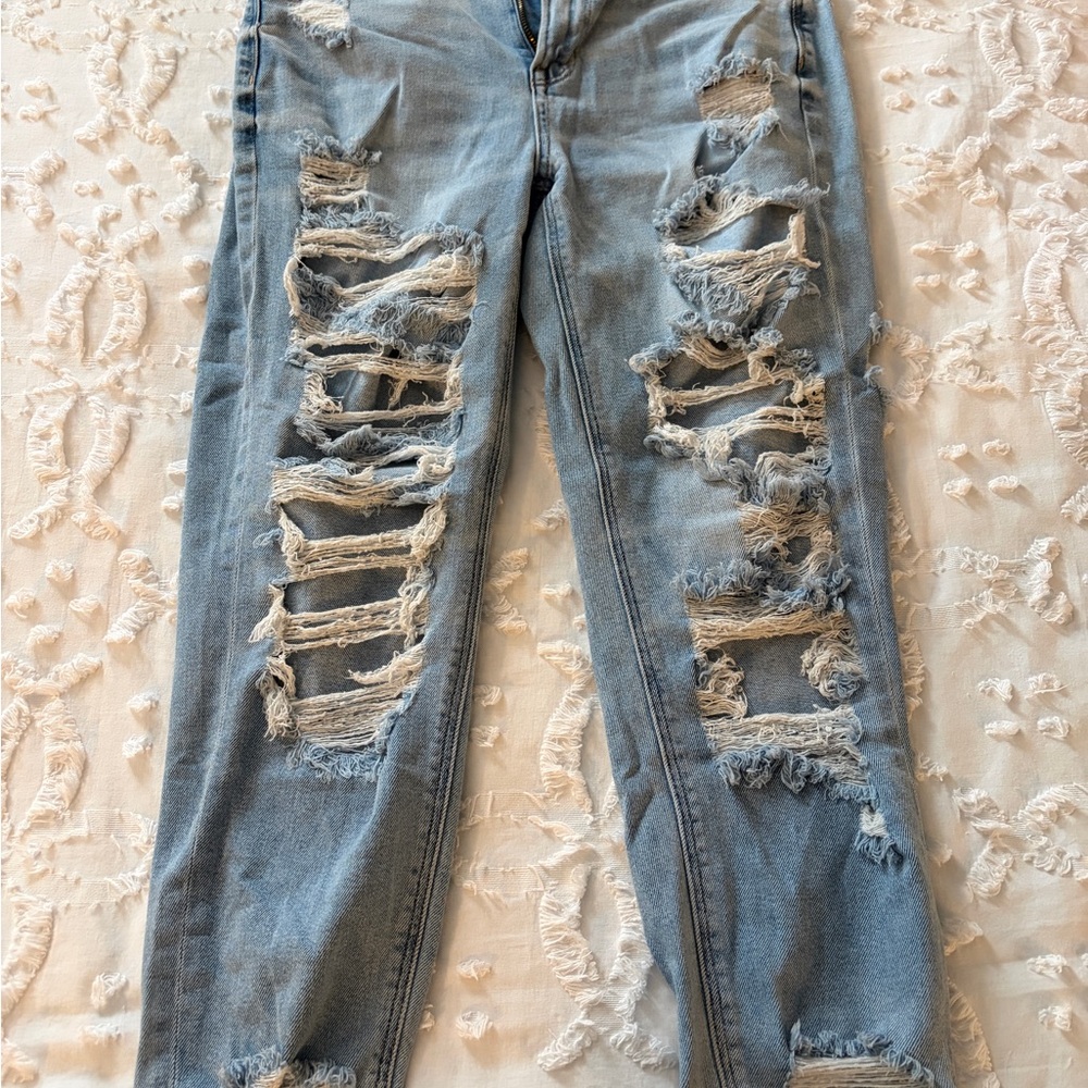 Distressed Light Blue Women's Jeans